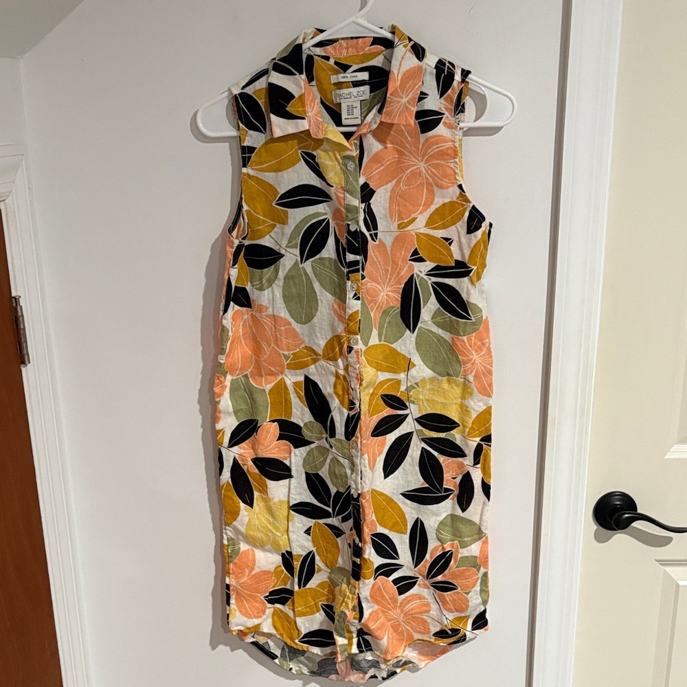 Linen Floral Dress